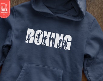 Boxen Hoodie, Boxen Liebhaber Sweatshirt, Boxer Mom Shirt, Kinder Boxen Pullover, Passender Kämpfer Crewneck, Jugend Geburtstag Tee, Unisex Geschenk