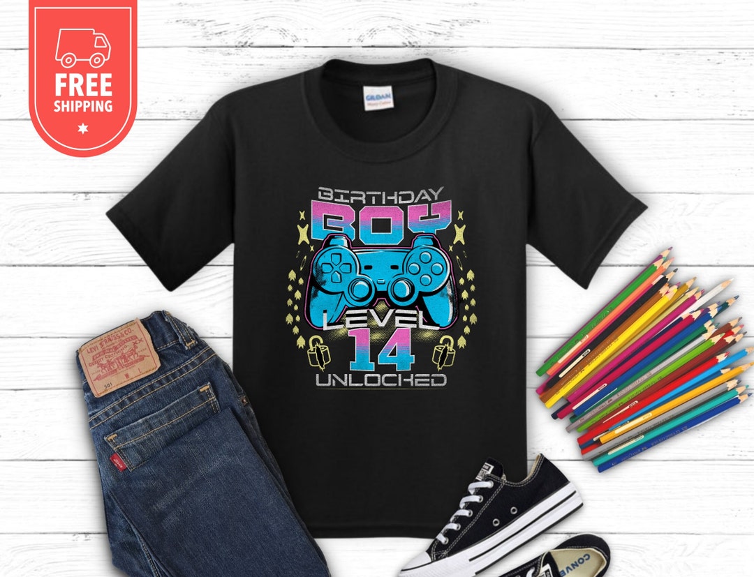 14th Birthday Shirt, Boy Gaming Gift, Birthday Boy Sweatshirt, 14th