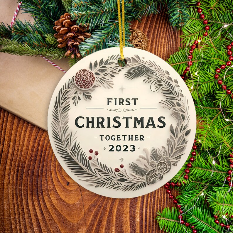 First Christmas Together Ornament Christmas 2023 Couples Etsy