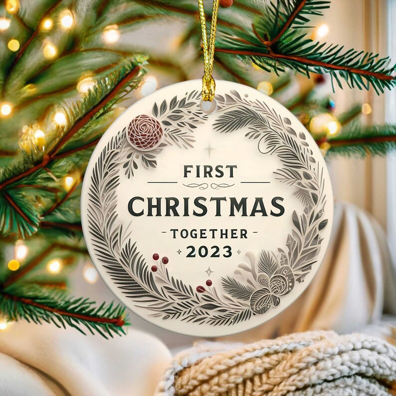 First Christmas Together Ornament Christmas 2023 Couples Etsy
