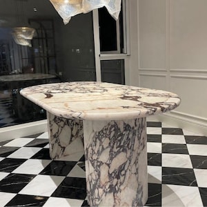 Elpida Viola Violet Marble Dining Table