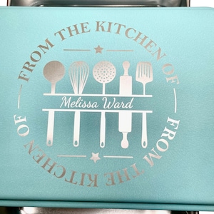 Personalized Cake Pan Personalized gift for women Personalized bakeware Custom name baking dish gift for mom Custom gift for Bride teal