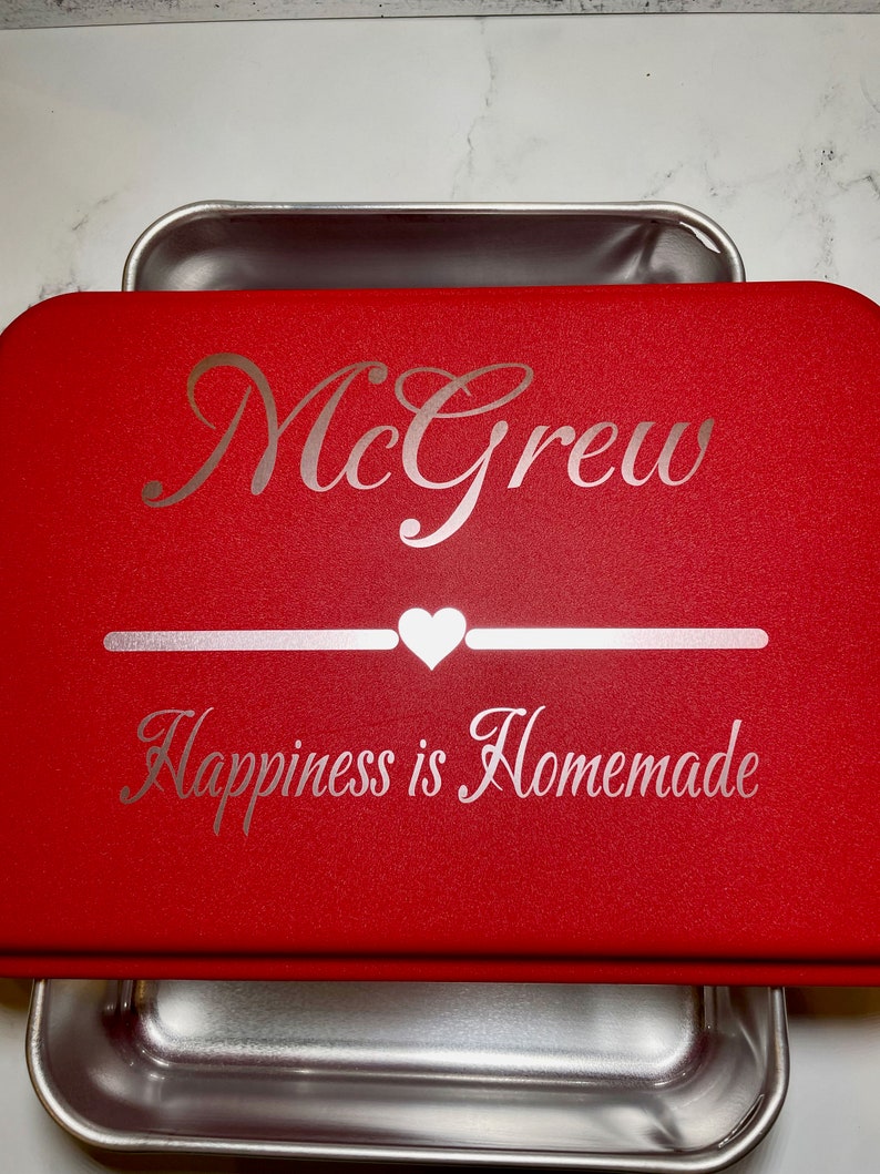 Personalized Cake Pan Personalized gift for women Personalized bakeware Custom name baking dish gift for mom Custom gift for Bride image 9