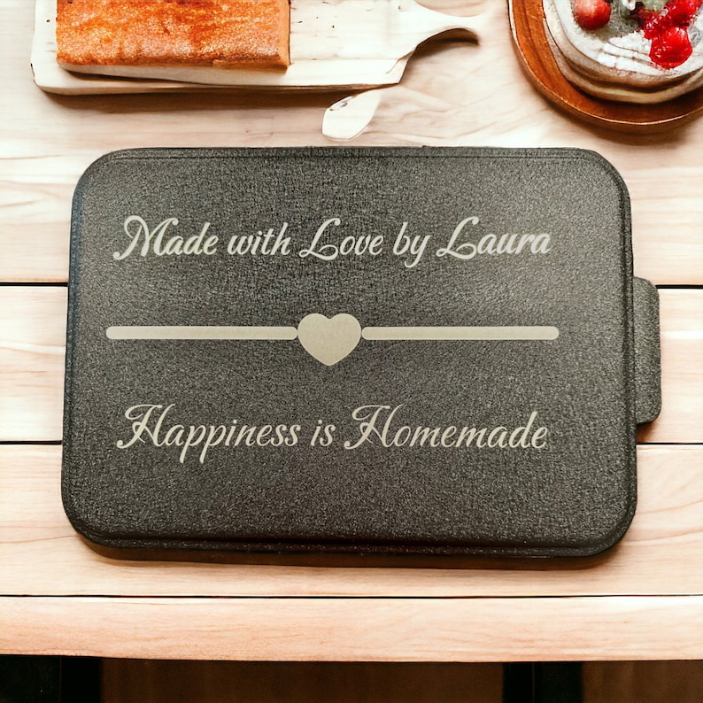 Personalized Cake Pan Personalized gift for women Personalized bakeware Custom name baking dish gift for mom Custom gift for Bride image 6