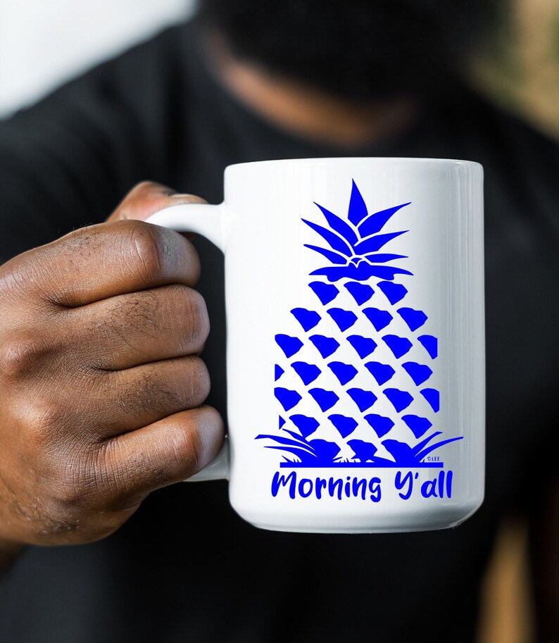 South Carolina Pineapple Mug, Unique SC Pineapple Cup, Pineapple Coffee