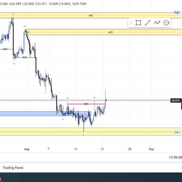 TradingView Supply and Demand Price Action Indicator FOREX Crypto Equity Commodity Smart Trading System Ready to Go