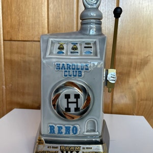 Vintage Jim Beam Slot Machine Decanter
