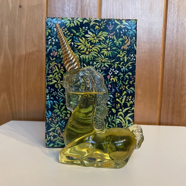 Vintage Avon Unicorn Decanter Charisma Cologne with original box!