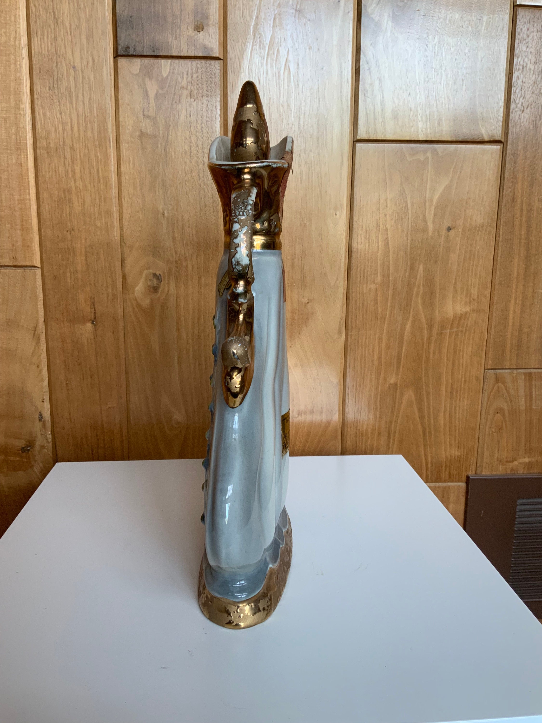 70s コネチカット州ジンビームJIMBEAMデカンタアメリカアンティークUSA デキャンタ JIM BEAM ジムビーム ウイスキーボトル 陶器製