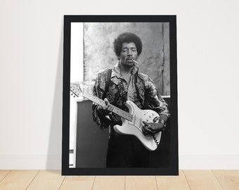 Jimi Hendrix Rock affiche des années 60 | Affiche imprimée A4 A3 A2 A1 | Art mural