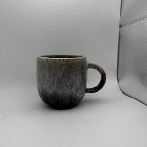 glossy grey & white mug