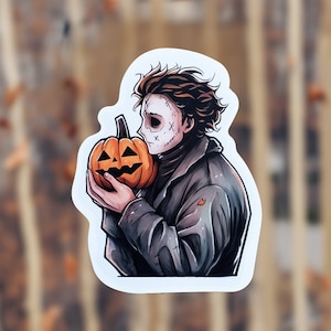 Michael Myers Halloween Sticker: Gruseliger Kürbis-Vinyl-Aufkleber