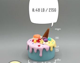 Birthday candle/Ice cream cone candle/ macarons topping/sprinkled melting icing cream/dessert candle/cake candle/candle gift/candle decor