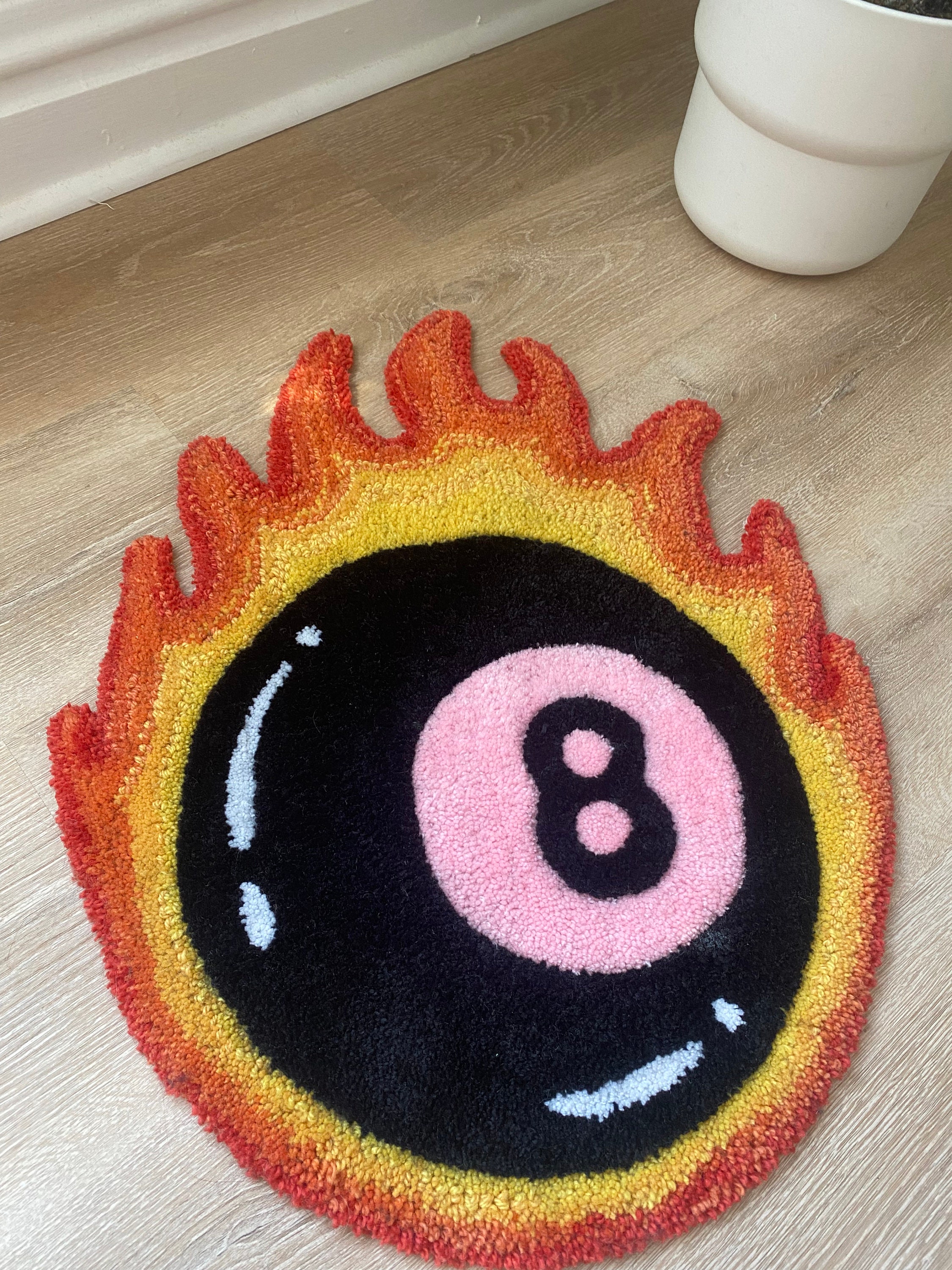 Hand Tufted 8 Ball Rug - Etsy Hand Tufted 8 Ball Rug - Etsy
