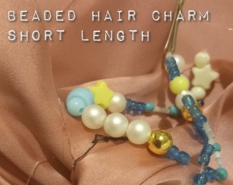 breloques pour cheveux avec perles - court