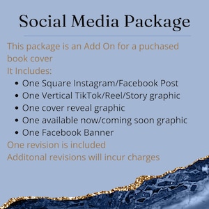 Social Media Graphics Add-On | Author Book Cover Promotion Package