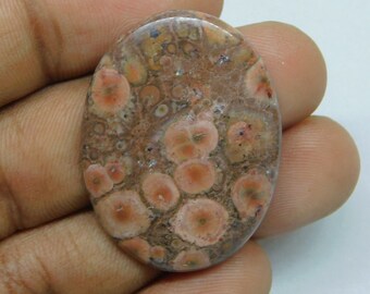 100% Natural Morgan Hill Poppy Jasper Stone Poppy Cabochon, Poppy Jasper Gemstone Semi Precious Loose Stone Jewelry 31Cts. { 37X 27}mm