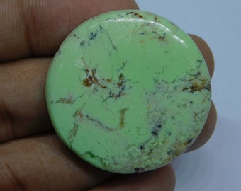 Amazing Quality Lemon Chrysoprase Gemstone Natural Lemon Chrysoprase Cabochons Handmade Lemon Chrysoprase 66 Cts. (33 X 33 mm)