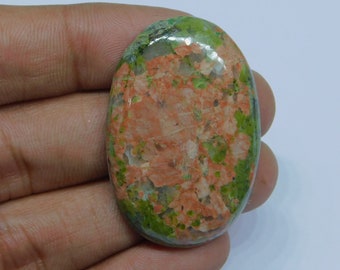 Natural Unakite Gemstone Unakite Cabochon Unakite Loose Cabochon Jewelry making semi precious gemstone (62Cts.40x27 MM)