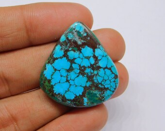 AAA Quality Blue Turquoise Gemstone Blue Turquoise Cabochon Blue Turquoise Loose Stone For Jewelry Making Loose Stone 43Cts  29x27MM.