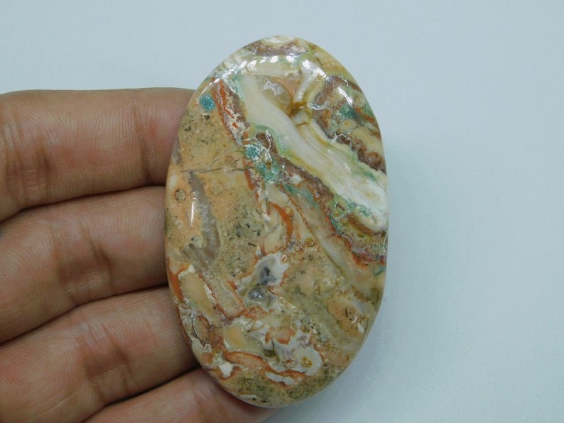 100%Natural Picasso jasper Stone Picasso jasper Cabochon Picasso jasper gemstone ,Picasso jasper loose stone for Jewelry 113Ct image 2