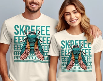 Cicada Funny Shirt Emergence 2024 Regalo para ella y él / Regalos de camiseta de entomólogo, camiseta con diseño de cigarra verde audaz, regalo amante de la naturaleza de insectos