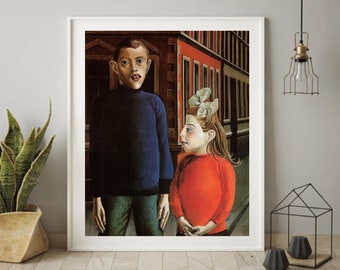 Giclée Fine Art Print; "Two Children" By Otto Dix; Fine Art Print; Giclée Print; Otto Dix Print; Symbolism Art Print; Otto Dix Art Print