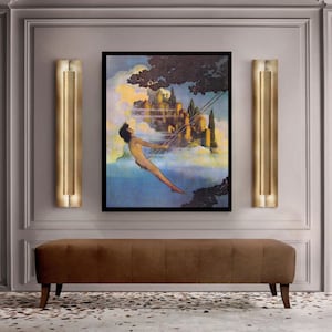 Giclée Fine Art Print; &quot;The Dinkey Bird&quot; By Maxfield Parrish; Fine Art Print; Giclée Print; Maxfield Parrish Art; Parrish Art Print; Parrish