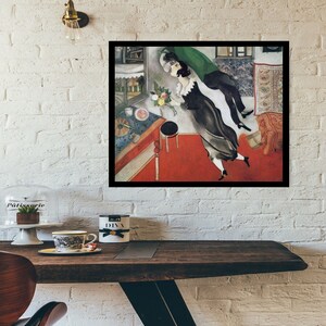 Giclée Fine Art Print; &quot;The Birthday&quot; By Marc Chagall; Fine Art Print; Giclée Print; Marc Chagall Print; Symbolism Art Print; Chagall Art