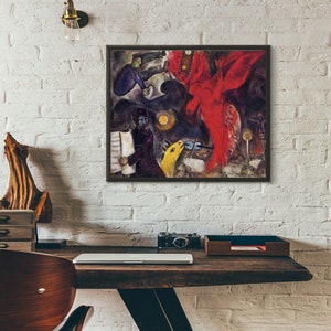 Giclée Fine Art Print; &quot;The Falling Angel&quot; By Marc Chagall; Fine Art Print; Giclée Print; Marc Chagall Print; Symbolism Art Print