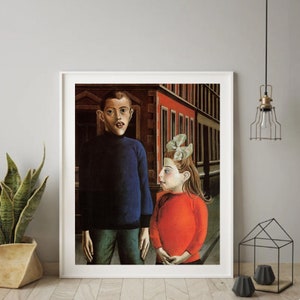 Giclée Fine Art Print; &quot;Two Children&quot; By Otto Dix; Fine Art Print; Giclée Print; Otto Dix Print; Symbolism Art Print; Otto Dix Art Print