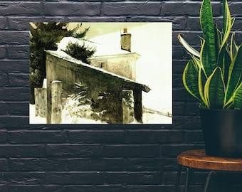 Giclée Fine Art Print; "Snowed In" By Andrew Wyeth; Painting Circa 1980. Fine Art Print; Giclée Print; Andrew Wyeth Art Print; Americana Art