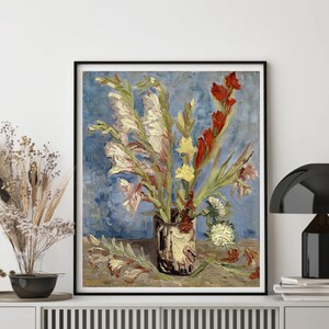 Giclée Fine Art Print; &quot;Vase With Gladioli&quot; By Vincent Van Gogh; Fine Art Print; Giclée Print; Van Gogh Art; Van Gogh Print; Impressionism