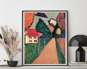Giclée Fine Art Print; "Straight Road" By Gabriele Münter; Fine Art Print; Giclée Print; Expressionist Art; Expressionist Art Print