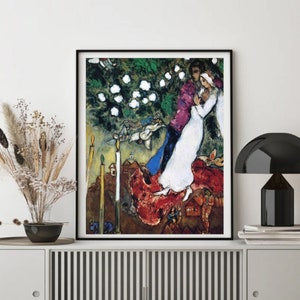 Giclée Fine Art Print; &quot;The Three Candles&quot; By Marc Chagall; Fine Art Print; Giclée Print; Marc Chagall Art Print; Symbolism Art Print