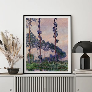 Giclée Fine Art Print; &quot;Three Trees In Grey Weather&quot; By Claude Monet; Fine Art Print; Giclée Print; Modern Art; Monet Art Print; Monet Art