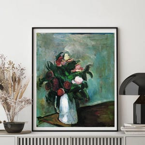 Giclée Fine Art Print; &quot;Peonies In A Vase&quot; By Maurice de Vlaminck; Fine Art Print; Giclée Print; Fauvism Art; Fauvism Art; Fauvism Art Print
