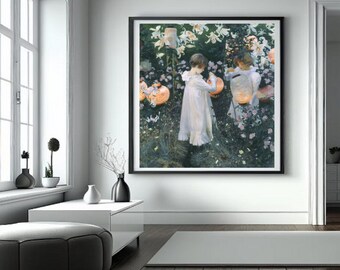 Giclée Fine Art Print; "Carnation, Lily, Lily, Rose" By John Singer Sargent; Fine Art Print; Giclée Print; John Singer Sargent Art Print