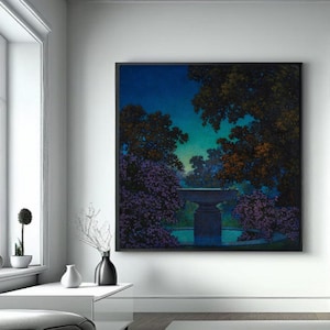Giclée Fine Art Print; &quot;The Blue Fountain&quot; By Maxfield Parrish; Fine Art Print; Giclée Print; Maxfield Parrish Art; Parrish Art Print