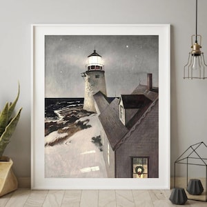 Giclée Fine Art Print; &quot;Snowy Morning&quot; By Andrew Wyeth; Painting Circa 1947. Fine Art Print; Giclée Print; Andrew Wyeth Art Print; Wyeth