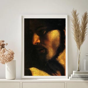 Giclée Fine Art Print; &quot;The Face Of Christ&quot; By Caravaggio; Fine Art Print; Giclée Print; Gustave Moreau Print; Symbolism Art Print