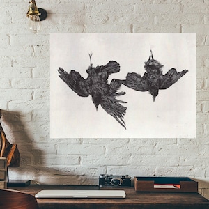 Giclée Fine Art Print; &quot;Crows&quot; By Andrew Wyeth; Painting Circa 1944. Fine Art Print; Giclée Print; Andrew Wyeth Art Print