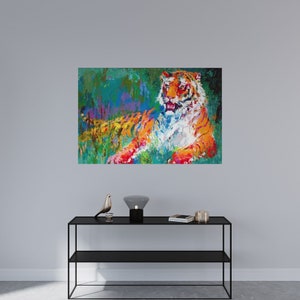 Giclée Fine Art Print; &quot;Resting Tiger&quot; By LeRoy Neiman; Fine Art Print; Giclée Print; LeRoy Neiman Art; Neiman Art Print; Tiger Art Print