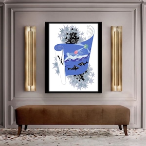 Giclée Fine Art Print; &quot;Pisces&quot; By Erté; Fine Art Print; Giclée Print; Art Nouveau; Erté Art Print; Erté Print; Erté Art; Pisces Art; Zodiac