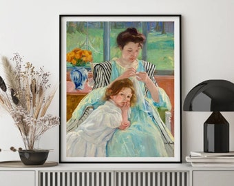 Giclée Fine Art Print; &quot;Young Mother Sewing&quot; By Mary Cassatt; Fine Art Print; Giclée Print; Impressionist Art Print; Mary Cassatt Art Print