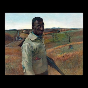 Giclée Fine Art Print; &quot;Black Hunter&quot; By Andrew Wyeth; Painting Circa 1938. Fine Art Print; Giclée Print; Andrew Wyeth Art Print; Wyeth Art