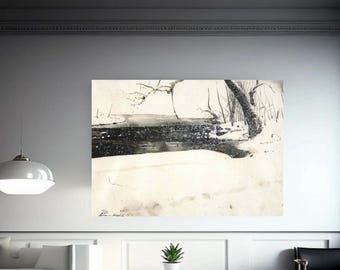 アンドリュー • ワイエス 『Thin Ice』 andrew wyeth Thin Ice Framed