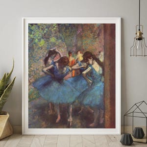 Giclée Fine Art Print; &quot;Blue Dancers&quot; By Edgar Degas; Fine Art Print; Giclée Print; Impressionist Art; Degas Art Print; Degas Art; Degas