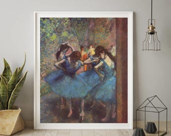 Giclée Fine Art Print; &quot;Blue Dancers&quot; By Edgar Degas; Fine Art Print; Giclée Print; Impressionist Art; Degas Art Print; Degas Art; Degas