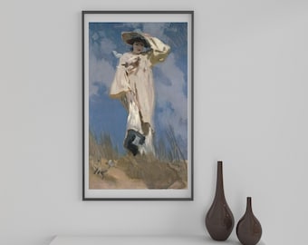 Giclée Fine Art Print; "A Gust Of Wind" By John Singer Sargent; Fine Art Print; Giclée Print; Impressionist Art; John Singer Sargent Art